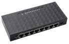 Ethernet switch, 8 portos hálózati elosztó, 8 x 10/100/1000 Mbps, fekete