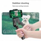 Gimbal Q09 Mobiltelefon Képstabilizátor, 1 tengelyes, vakuval, Bluetooth v4.0, újratölthető akkumulátor, fekete