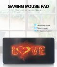 Professzionális Gamer egérpad, love mintás, gumitalp, gaming kiegészítő, 700x300x3mm, LOVE mintával