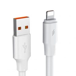   Prémium adat- és töltőkábel, Lightning/USB csatlakozó, 20W gyors töltés, 2 méter, fehér