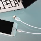 Prémium adat- és töltőkábel, Lightning/USB csatlakozó, 20W gyors töltés, 2 méter, fehér