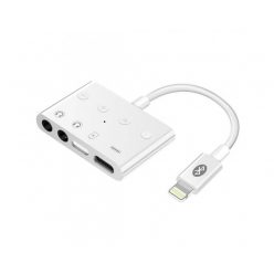   Lightning Adapter 4IN1, 1db Lightning <-> 2db 3.5mm JackAudio + USB-C + Lightning