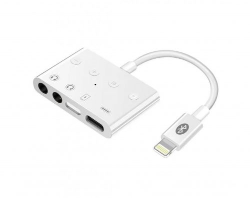 Lightning Adapter 4IN1, 1db Lightning <-> 2db 3.5mm JackAudio + USB-C + Lightning