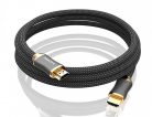 HDMI kábel, 4K Ultra High Speed,1.5 méter, kompatibilis Apple TV, Samsung QLED TV, Xbox, PS4, 3D, fekete-aranyszín