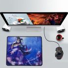 Professzionális Gamer egérpad, gumírozott talp, gaming kiegészítő, 250x300x3mm, hercegnős mintával