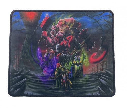 Professzionális Gamer egérpad, gumitalp, gaming kiegészítő, 250x300x3mm, szörnyes mintával