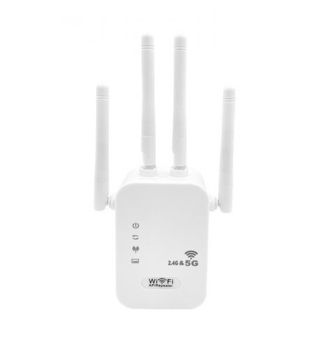 Wi-Fi WLAN Jelerősítő Repeater, XL-Z03 2,4GHz/5GHz nagyobb Wi-Fi lefedettség, fehér