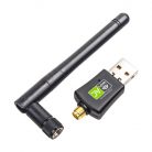 D-Band WiFi adapter, 600Mbps sebesség, USB2.0, kétsávos 2.4GHz/5GHz, PC és Laptophoz, fekete