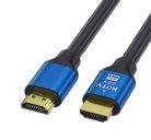 Nagy sebességű HDMI kábel 2.0v, 4K, 60Hz, 1.5 méter, kompatibilis Apple TV, Samsung QLED TV, 3D-Xbox, PS4, fekete-kék