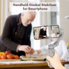 Gimbal F5 Okostelefon Képstabilizátor, 3 tengelyes, automatikus arckövetés, Bluetooth v5.0, újratölthető akkumulátor, szürke