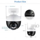 Ezone Intelligens Térfigyelő Kamera H1, 3MP, IP66 vízállóság, kétirányú hang funkció, mozgásérzékelés, éjszakai látás, gyors telepítés, fehér