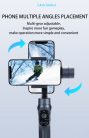 Gimbal F10 Okostelefon Képstabilizátor, 3 tengelyes, automatikus arckövetés, Bluetooth v5.0, újratölthető akkumulátor, fekete