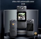 Ultra HD univerzális mini DVR kamera, 1.8″TFT kijelző, 140°-os látószög, hangrögzítővel, éjszakai látással,180°-ban forgatható lencse, fekete