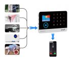 WiFi/GSM Intelligens Riasztórendszer, 2.4″ TFT kijelző, mozgásérzékelős, érintős gomb, WiFi és GSM dual hálózat, Tuya Smart alkalmazással