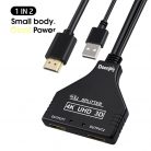 HDMI splitter, 1db HDMI apa -> 2db HDMI anya elosztó, 4K UHD, Doonjiey, fekete