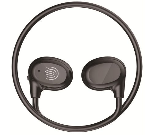 Bluetooth Sport Fülhallgató, beépített mikrofonnal, zajszűrés, érintésvezérlés, fülre helyezhető, Bluetooth v5.3, fekete