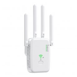   Urlant Wi-Fi WLAN Jelerősítő Repeater, 2,4GHz Wi-Fi, LAN/WAN Ethernet port, WPS, 300Mbps, 4 antenna, fehér