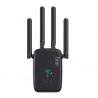 Urlant Wi-Fi WLAN Jelerősítő Repeater, 2,4GHz Wi-Fi, LAN/WAN Ethernet port, WPS, 300Mbps, 4 antenna, fekete