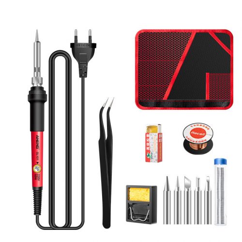 ANENG Forrasztópáka Készlet, 60W, LCD kijelző, állítható hőmérséklet: 180°C-520°C, forrasztópisztoly tartó, hordtáska, 5db cserélhető forrasztóhegy