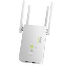 Urlant Wi-Fi WLAN Jelerősítő Repeater, 2,4GHz/5GHz, AC 1200Mbps, 4 antenna, LAN port, fehér