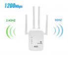 Urlant Wi-Fi WLAN Jelerősítő Repeater, 2,4GHz/5GHz, AC 1200Mbps, 4 antenna, LAN port, fehér