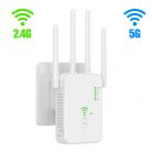 Urlant Wi-Fi WLAN Jelerősítő Repeater, 2,4GHz/5GHz, AC 1200Mbps, 4 antenna, LAN port, fehér