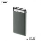 Remax® Powerbank, 10000mAh, külső akkumulátor, 20W gyorstöltés (2xUSB-A), szürke