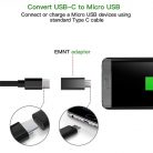 OTG átalakitó adapter (USB-C->MicroUSB), Fekete