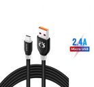 Olesit Adat és töltőkábel K191, 150 cm, MicroUSB/USB csatlakozó, 2.4A gyors töltés, fekete