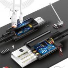 Olesit Adat és töltőkábel K191, 150 cm, MicroUSB/USB csatlakozó, 2.4A gyors töltés, fehér