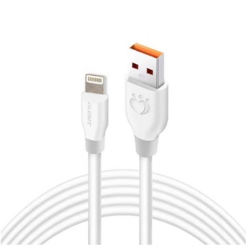 Olesit Adat-és töltőkábel K192, 150 cm, Lightning/USB csatlakozó, 2.4A gyors töltés, fehér