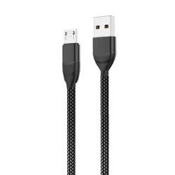   Prémium adat és töltőkábel, 3 méter, MicroUSB/USB csatlakozó, 2.4A gyors töltés