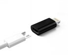 OTG átalakitó adapter (MicroUSB -> Lightning), fekete