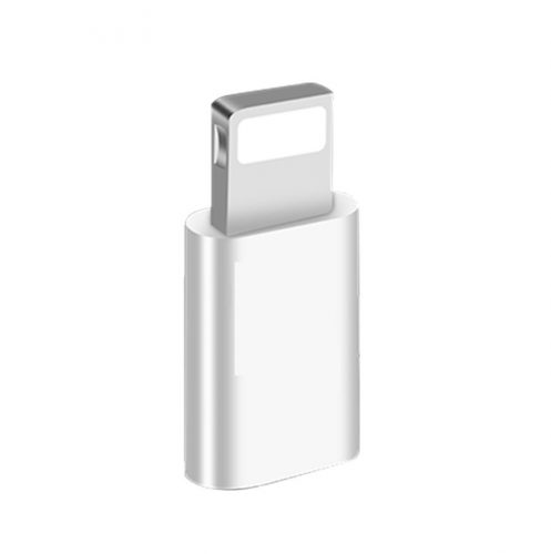 OTG átalakitó adapter (MicroUSB -> Lightning), ezüst