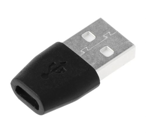 OTG átalakitó adapter (MicroUSB -> USB 2.0), fekete