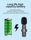 Csiptetős Dual Vezeték Nélküli Mikrofon, Okostelefonhoz, Omnidirekcionális, Wireless, USB-C/Lightning csatlakozó, fekete