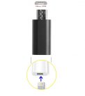 OTG átalakitó adapter (Lightning ->MicroUSB ), fekete