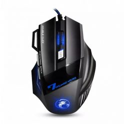   Vezetékes Gamer Egér, X7, 7200dpi, RGB világítás, Fekete