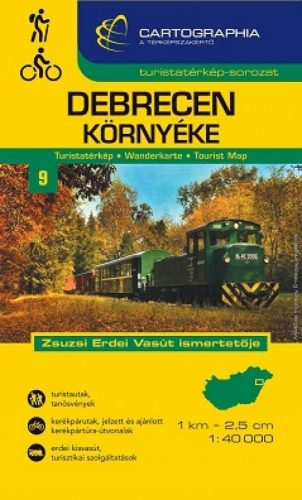 Debrecen környéke turistatérkép