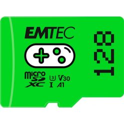   Memóriakártya, microSD, 128GB, UHS-I/U3/V30/A1, EMTEC "Gaming"