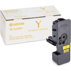   TK5230 Lézertoner M5521CDN, 5521CDW, P5021CDN, 5021CDW nyomtatókhoz, KYOCERA, sárga, 2,2k