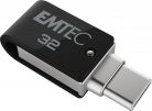 Pendrive, 32GB, USB 3.2, USB-A bemenet/USB-C kimenet, EMTEC "T260C Dual"