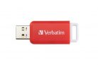 Pendrive, 16GB, USB 2.0, VERBATIM "Databar", piros