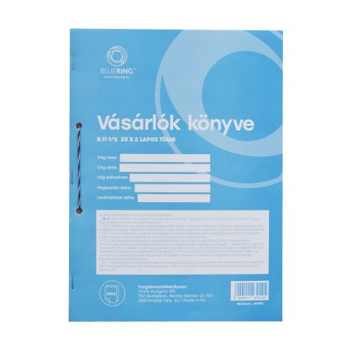 Vásárlók könyve A4, álló 25x2lapos B.11-1/V/UJ Bluering®