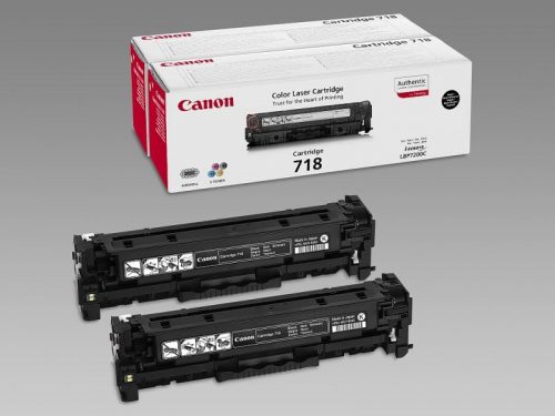 Canon CRG-718 fekete eredeti toner duplacsomag