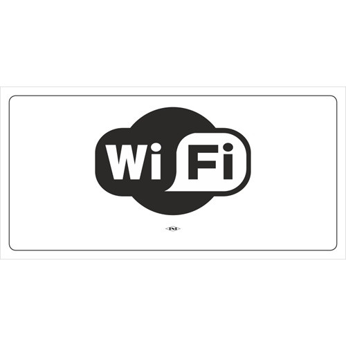 Információs tábla pd 10x20 cm WIFI fehér