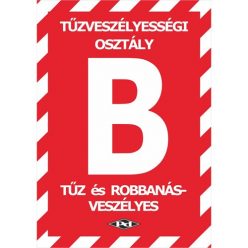 Információs tábla pd A/5 Tűzveszélyességi osztály B